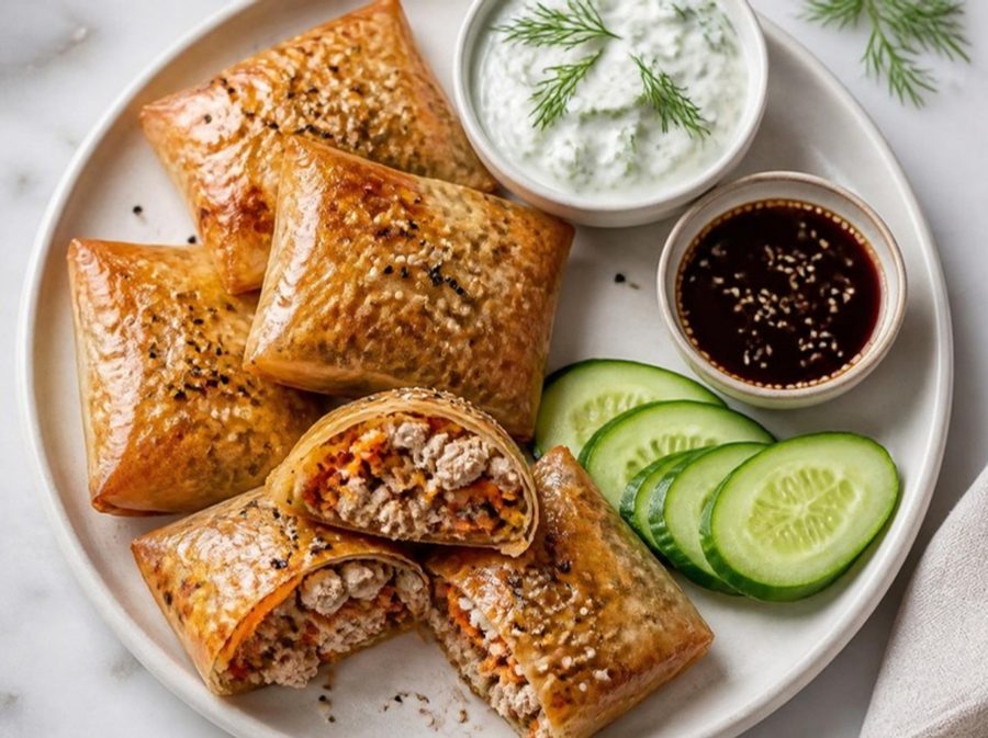 Baked Rice Paper Turkey Parcels