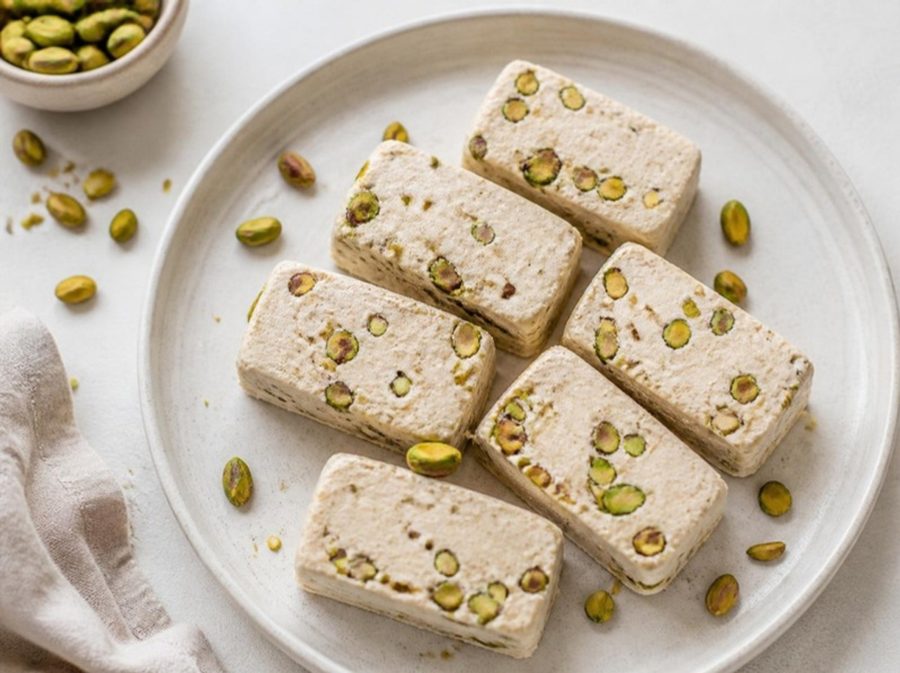 Frozen Cottage Cheese, Pistachio and Date Dessert