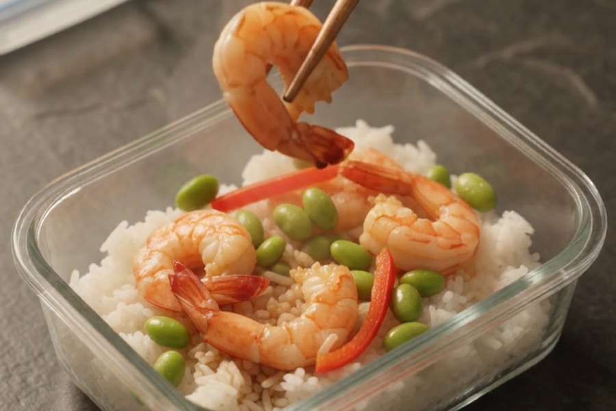 Soy Shrimp & Edamame Jasmine Rice Box
